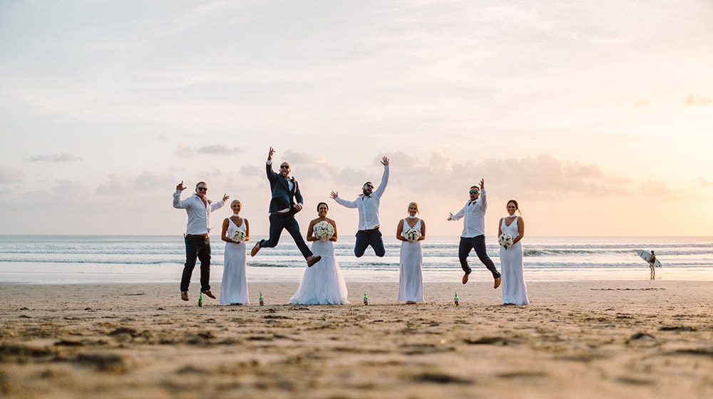 bali wedding photography at legian beach