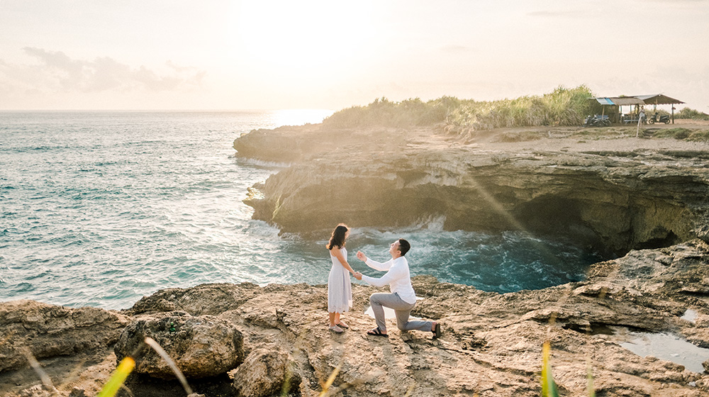 nusa lembongan island surprise proposal