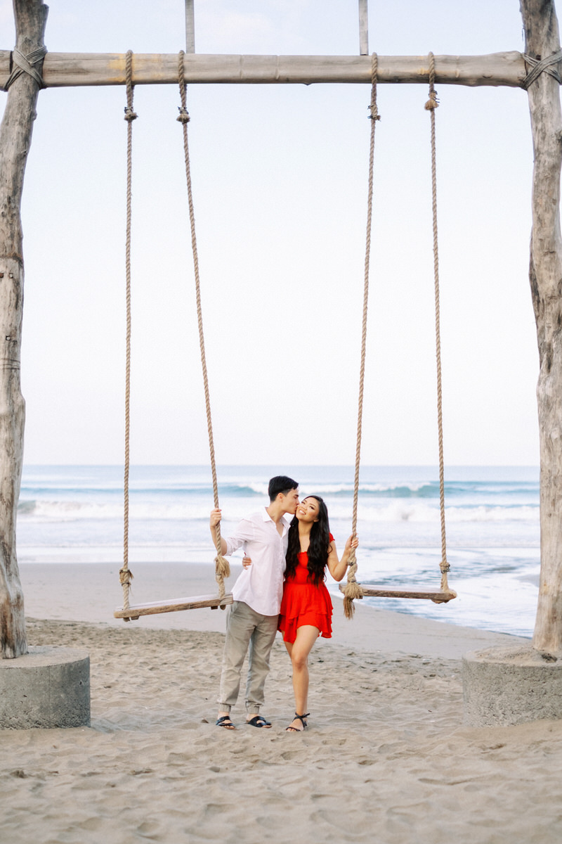 seminyak beach engagement