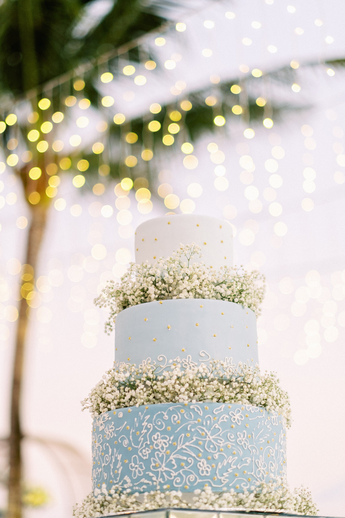 luxurious shades of blue bali wedding decor