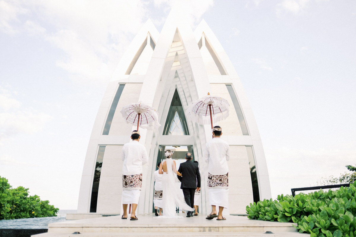 majestic chapel of the ritz carlton bali wedding