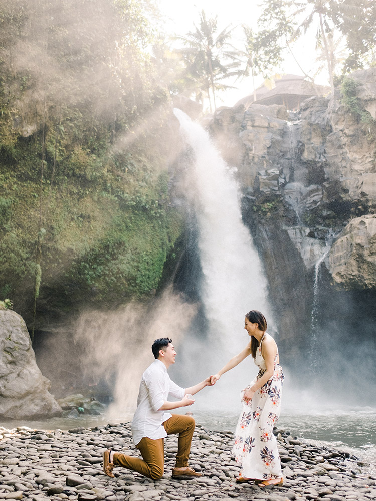 Adventurous Waterfall Surprise Proposal