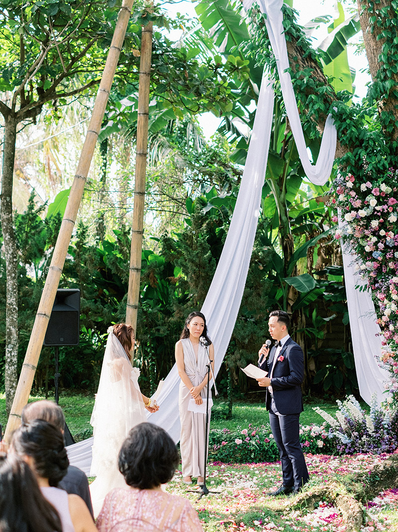 whimsical bali forest wedding