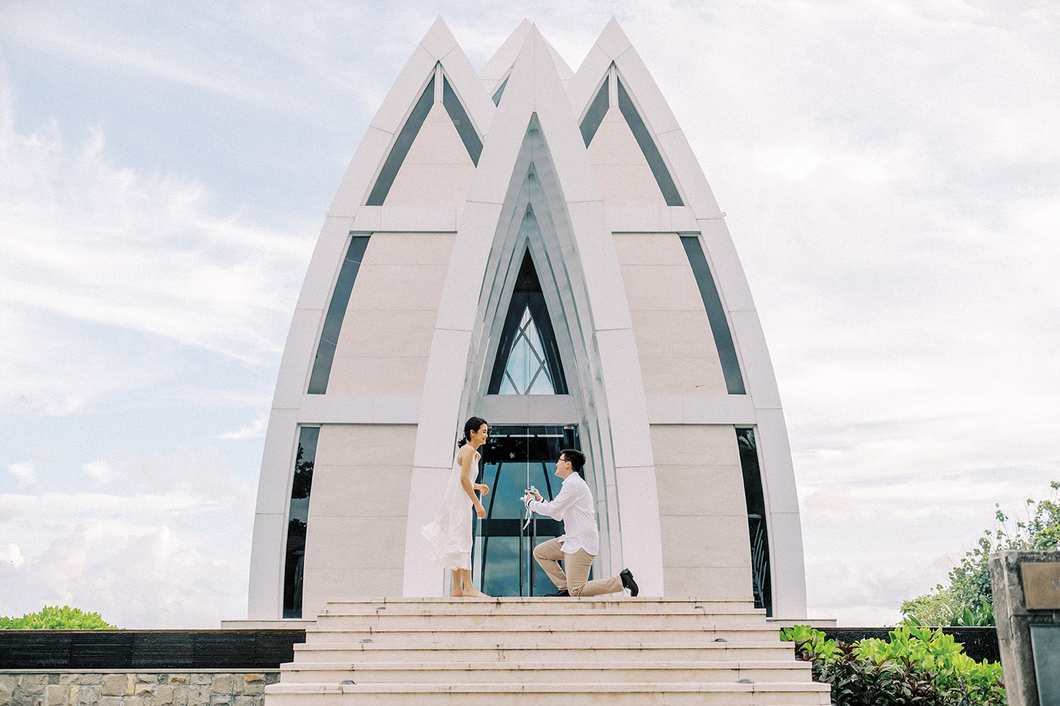 ritz carlton bali chapel surprise proposal