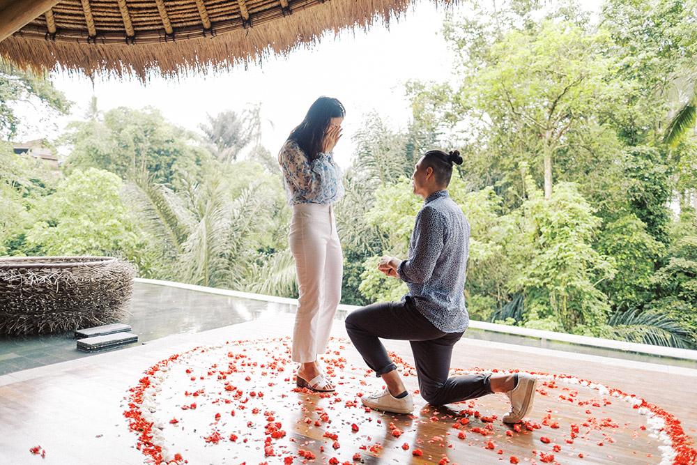 aksari resort romantic ubud surprise proposal
