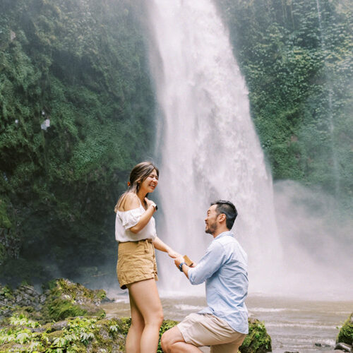 nung nung waterfall surprise proposal