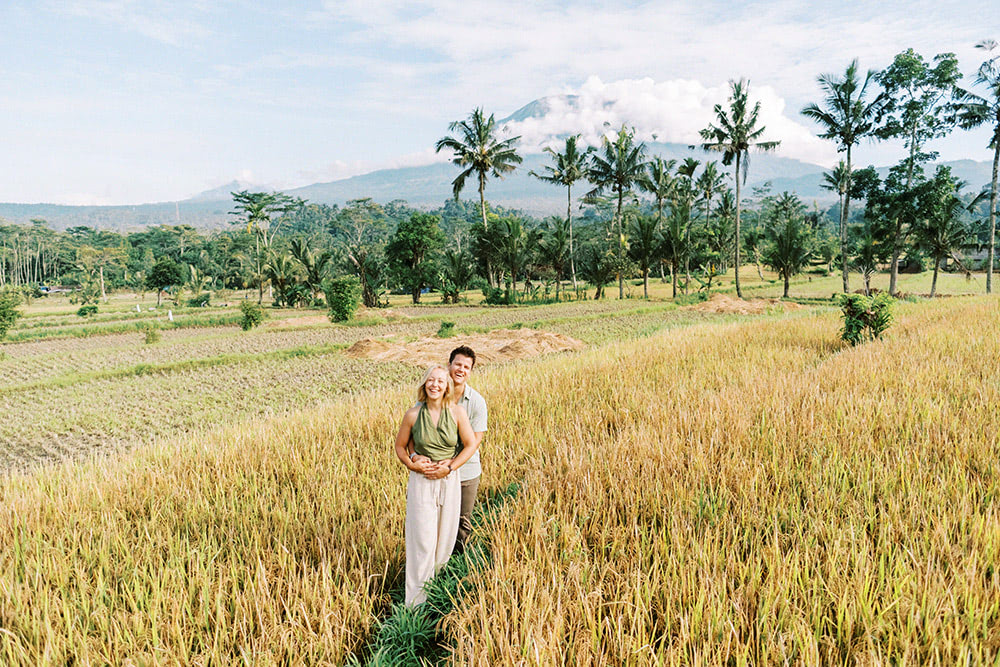 bali travel photography with mount agung view