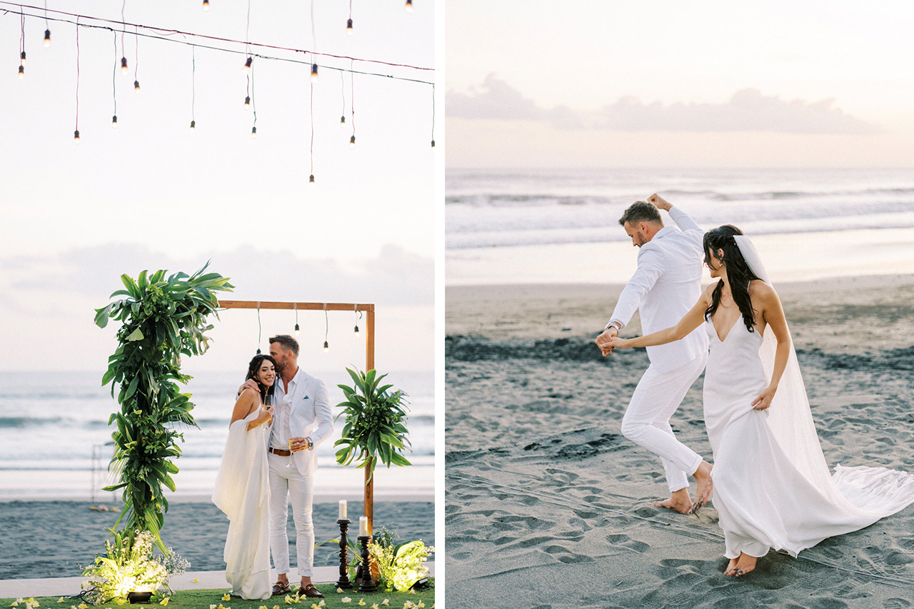 villa vedas bali beach wedding