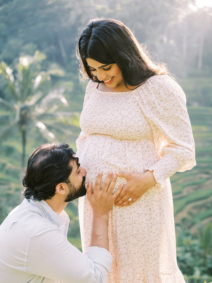 morning sunrise ubud maternity session