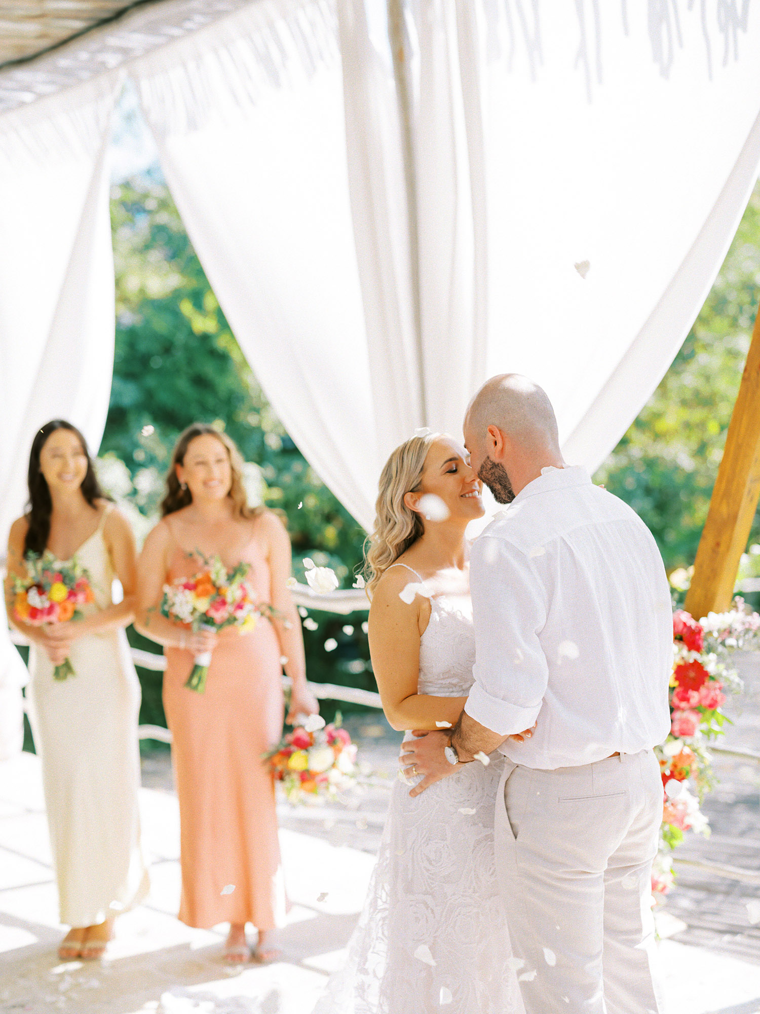 casual pool party wedding at banana lounge bali