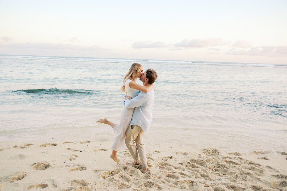 light and airy engagement session