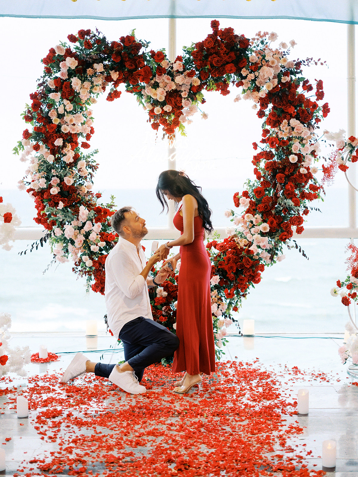 romatic bali sunset proposal