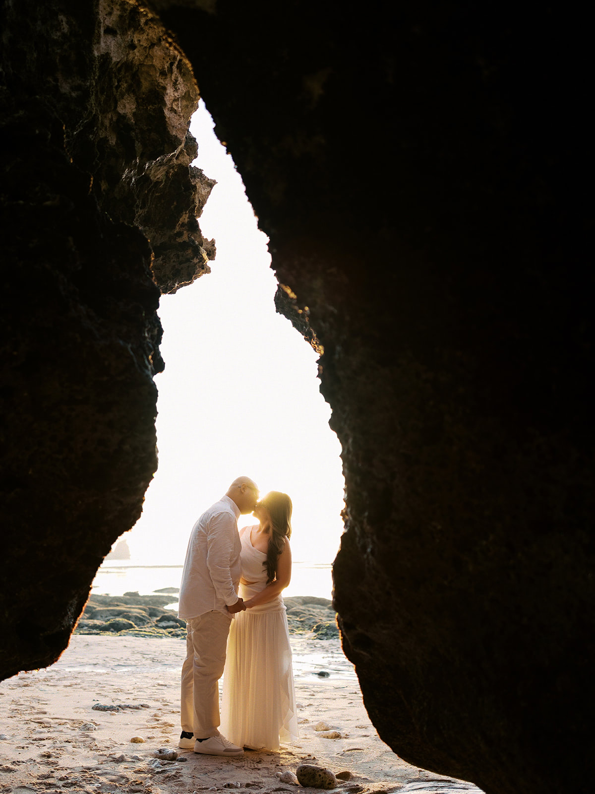 blue point beach bali engagement
