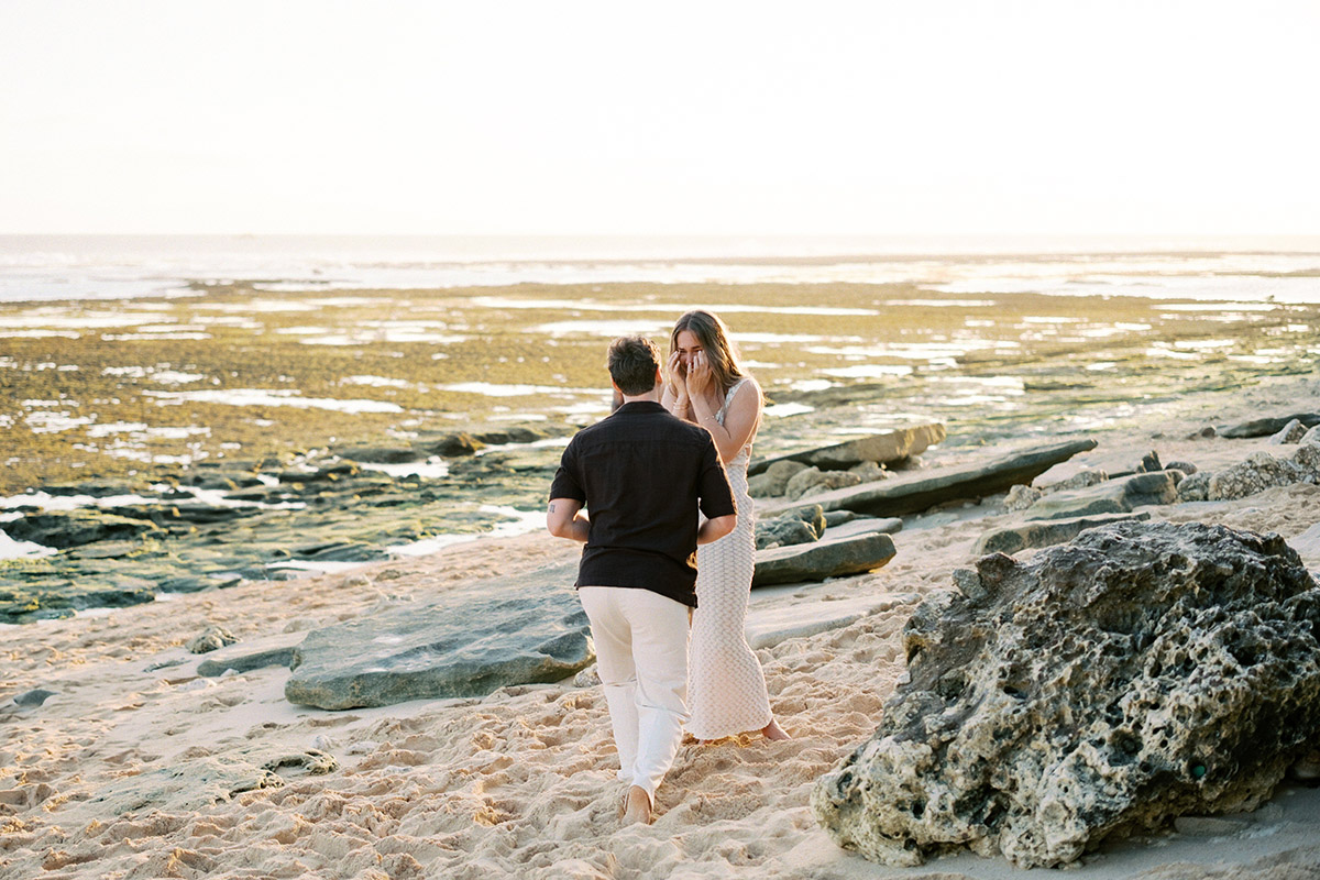 bali sunset beach proposal