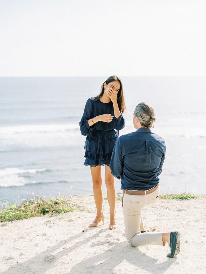 bali beach marriage proposal with a proposal video