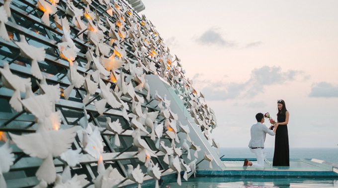 bali surprise proposal photography at banyan tree