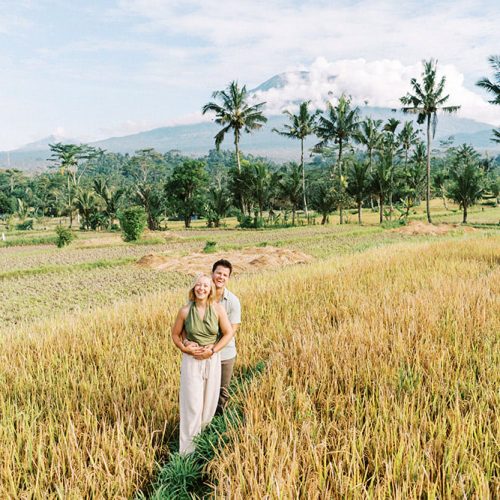 bali travel photography with mount agung view