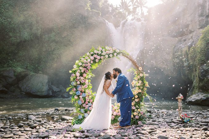bali waterfall wedding