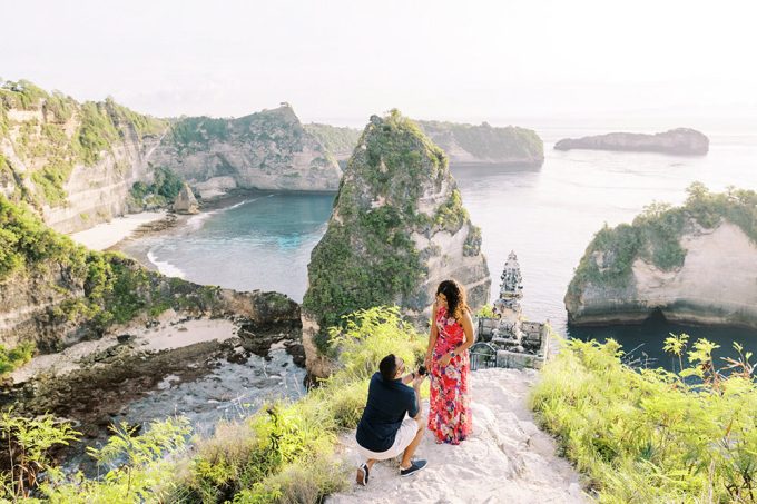 Diamond Beach Nusa Penida Bali Surprise Proposal