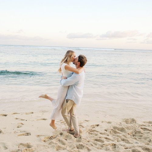 light and airy engagement session