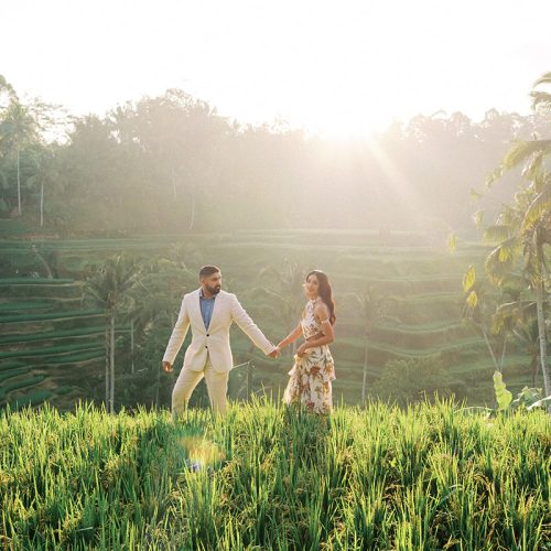 rice fields engagement session