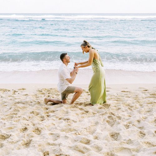 romantic bali beach surprise proposal