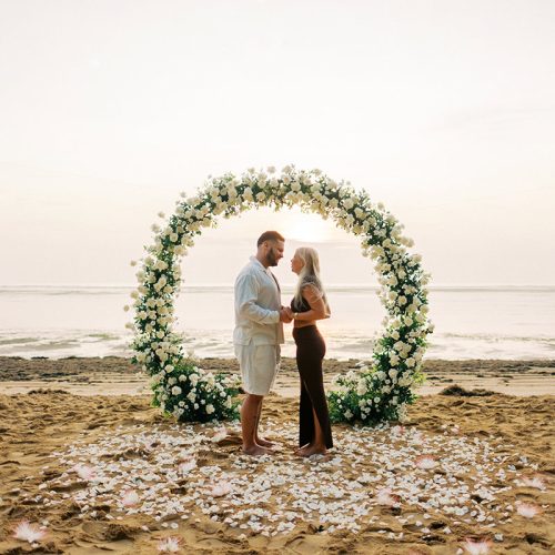 sanur beach surprise proposal